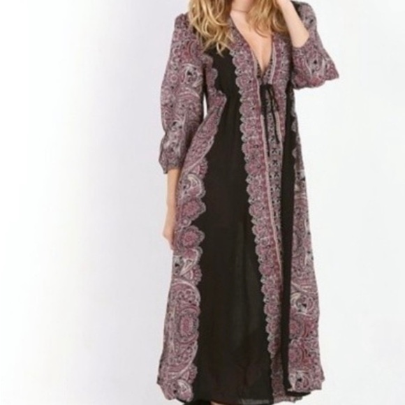 Free people azalea bohemian midi dress sz xs - Picture 2 of 13
